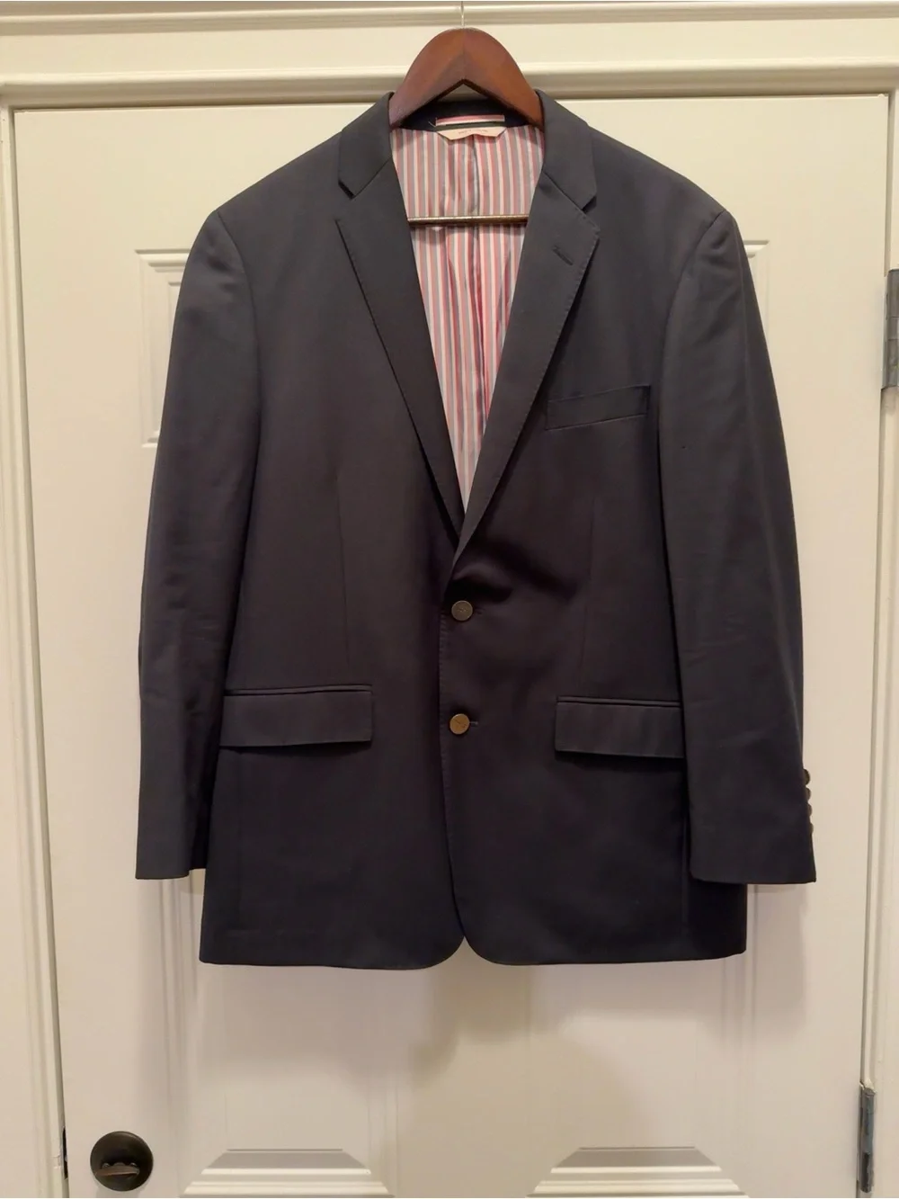 Brooks Brothers Red Fleece Navy Wool Blazer 42R Marzotto Sport Coat